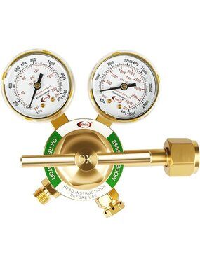 Medium Duty Oxygen Regulator CGA540, Forged Brass, Durable & Reliable